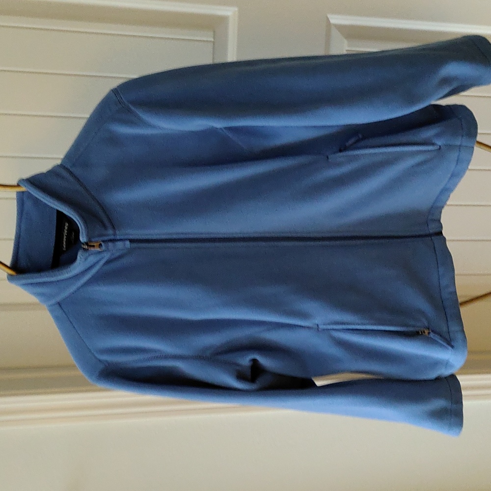 Lands' End Women's Size LP Light Blue Fleece Jacket